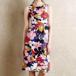 NWOT Anthropologie Petalprint Cross-Back Dress